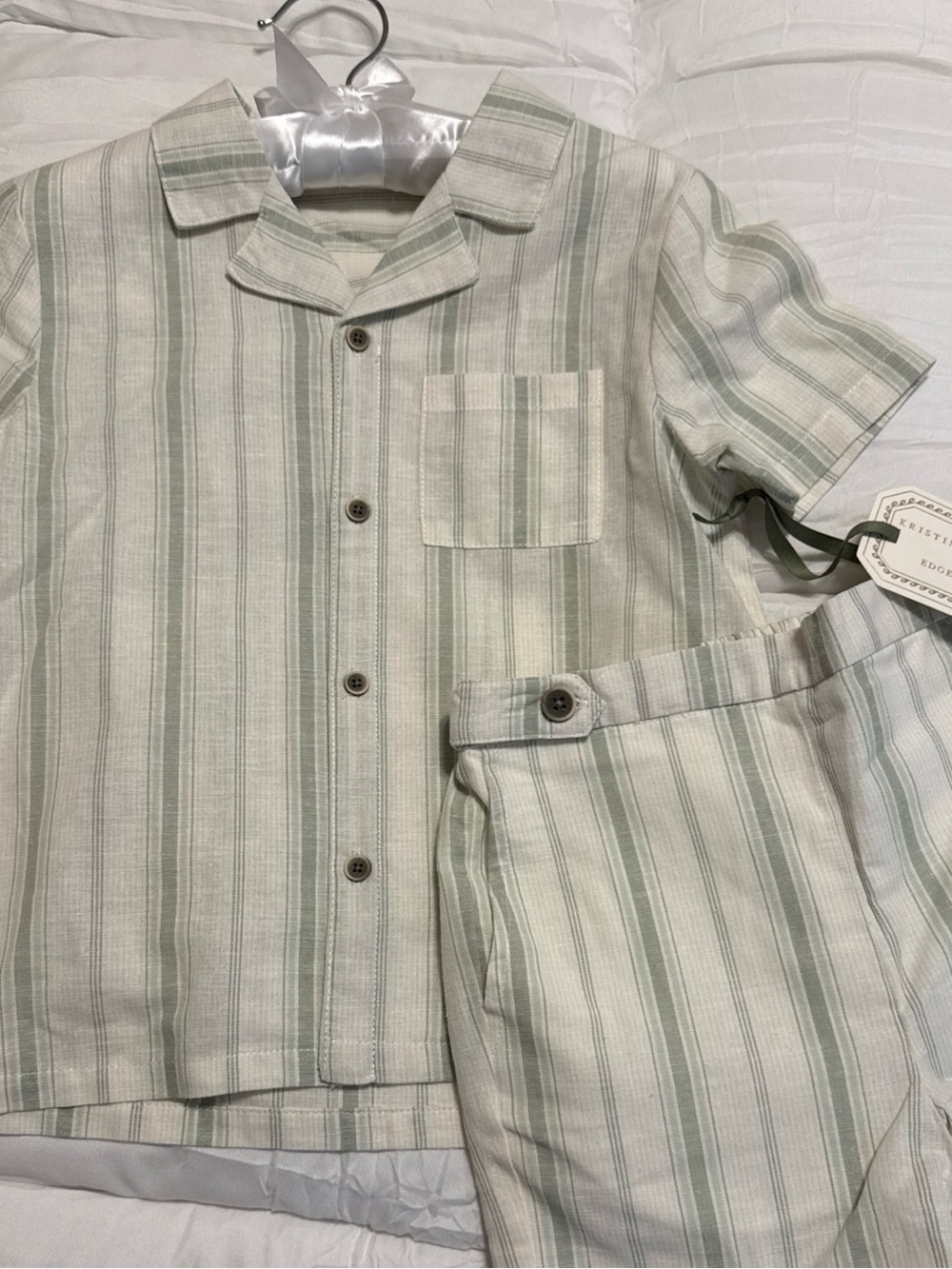 NWT Edgehill Collection Boys Shirt & Shorts Linen Set Size 7